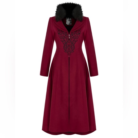 Punk Rave Jackets & Blazers - NWT Punk Rave Gothic Embroidered Long Winter Coat Steampunk Victorian